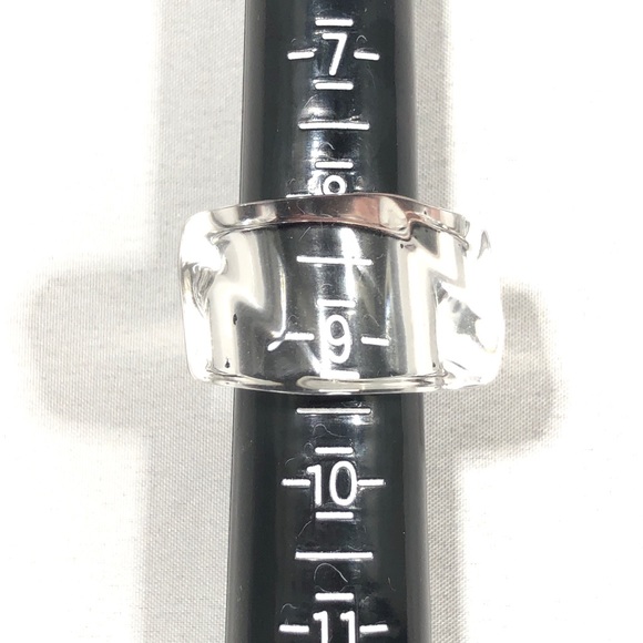 EARRINGS & RING SET - Earrings clear rock look w/ Silver-tone beads. Ring clear. - Picture 10 of 16